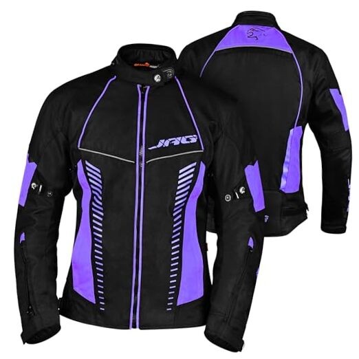 Adventure Motorcycle Jacket for Women | CE Armored All Large Diana Purple