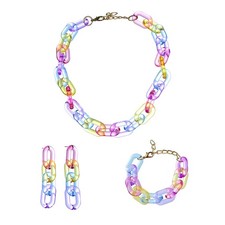 Bracelet Earring Necklace Set Jewellery for Girls Kids Childrens