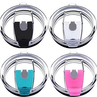 Tumbler Lids Spillproof 20oz,4 Pack Splash 20OZ, Black+White+Green+Pink 