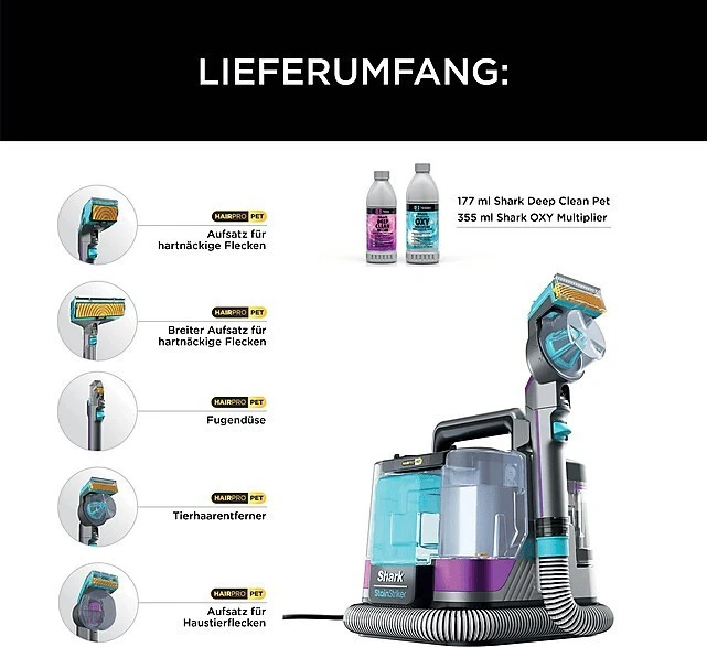 Shark PX250EUT StainStriker, Flecken - und Polsterreiniger, für Haustierbesitzer - Bild 2 von 3