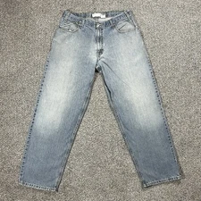 VTG Levis Silvertab Baggy Jeans Mens 36x34 Blue Straight Skater Y2K Denim