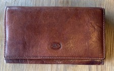 Portafoglio vintage The Bridge II Ponte in pelle marrone