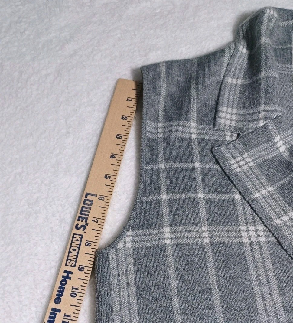 Marled Double Breasted Button Front Collared Plai… - image 9