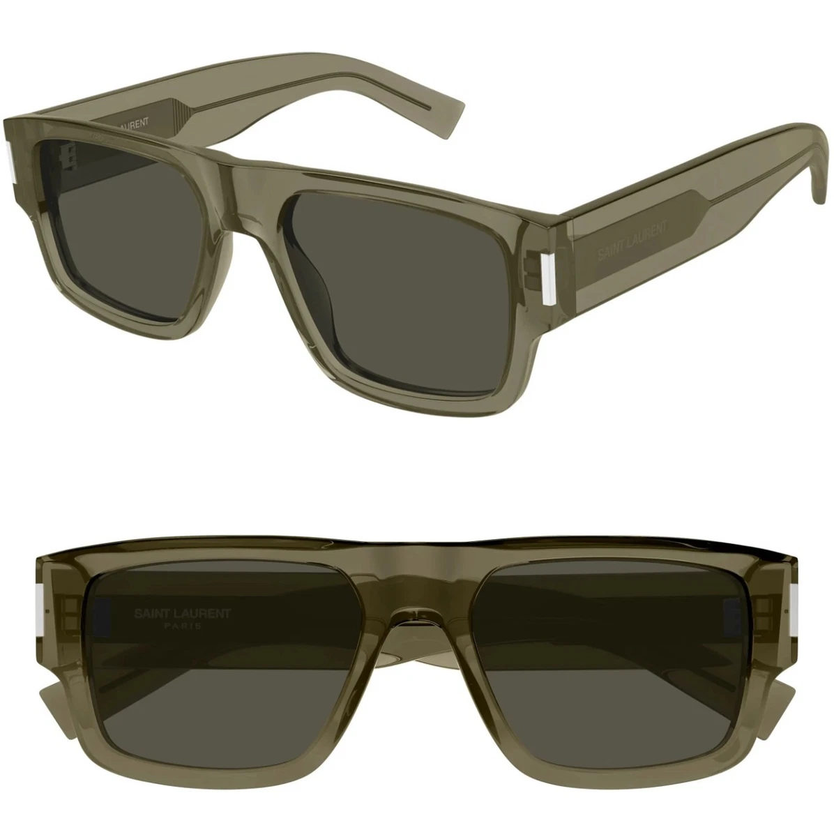 Saint Laurent SL659 003 54mm Square Rectangle Sunglasses Taupe