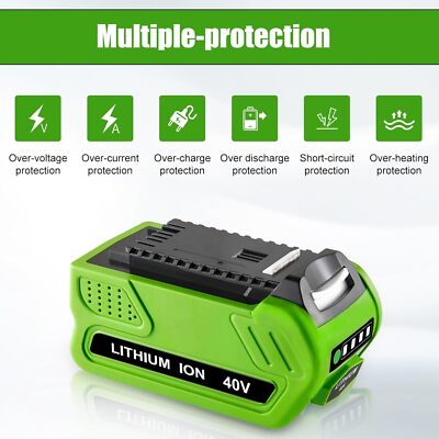 40V G-MAX 6.0Ah Lithium-Ion Battery Replacement For Greenworks 29462 29472 NEW