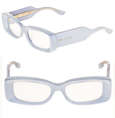 GUCCI 1528 White Violet Narrow Sculpted Logo Pin Gg1528S Unisex Sunglasses 005