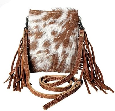 American Darling Hide On Leather Western Purse with Strap - ADSTF147A