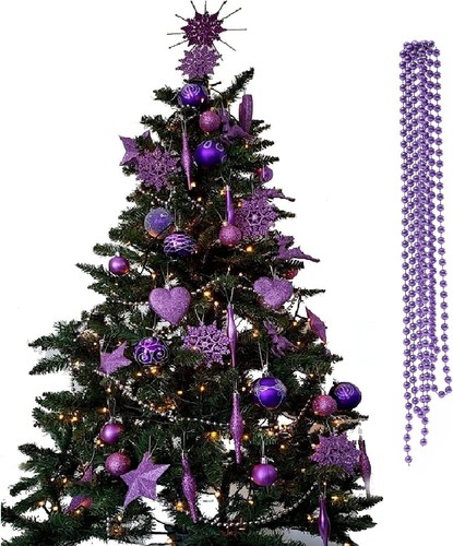 Luxury Christmas Garland Beads Tree Decoration 3m / 9.84ft XMAS All Colours - Picture 22 of 66