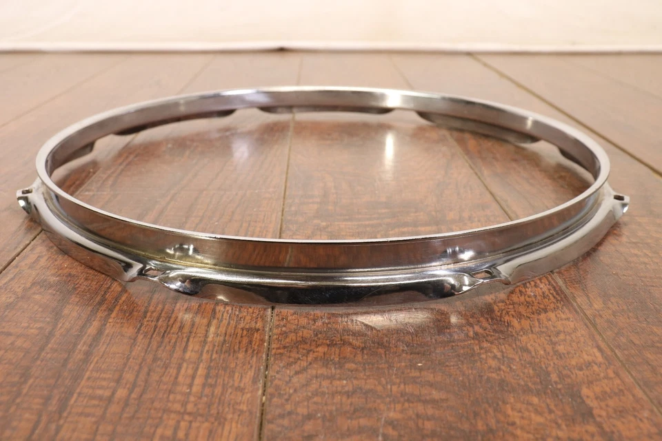 Aro de tambor de acero Ludwig 13" 8 orejetas años 90 #2 Foto 3 de 4