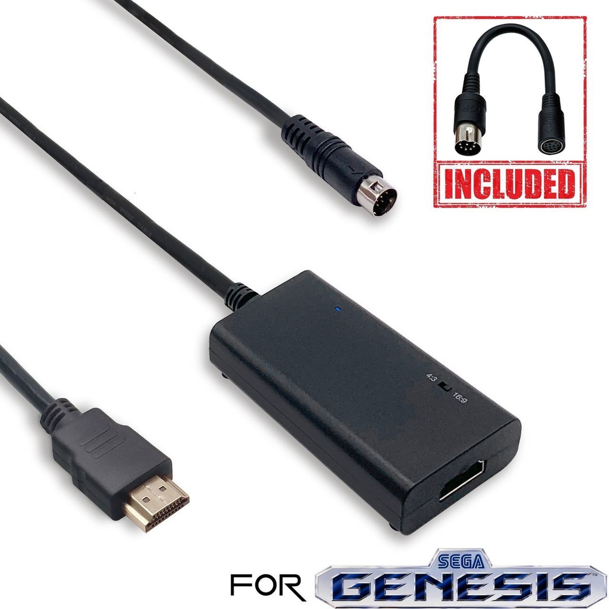 OPEN BOX - LevelHike HDMI Cable for Sega Genesis 1/2/3, Sega CD