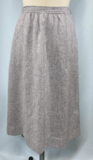 Vintage Skirt SIZE SMALL 6 grey wool THE VILLAGER lined midi long modest 70s 80s