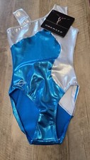 OBERSEE Girls Gymnastics Leotard One-Piece Athletic Activewear Angie Turquoise