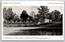 Postcard  Hoosier City Tourist Camp Hoosier City Indiana Posted 1941