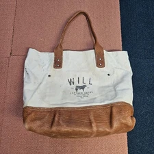 Stains* Tribeca Film Will Leather Goods Canvas Tote Bag Cream Adler USA U9c