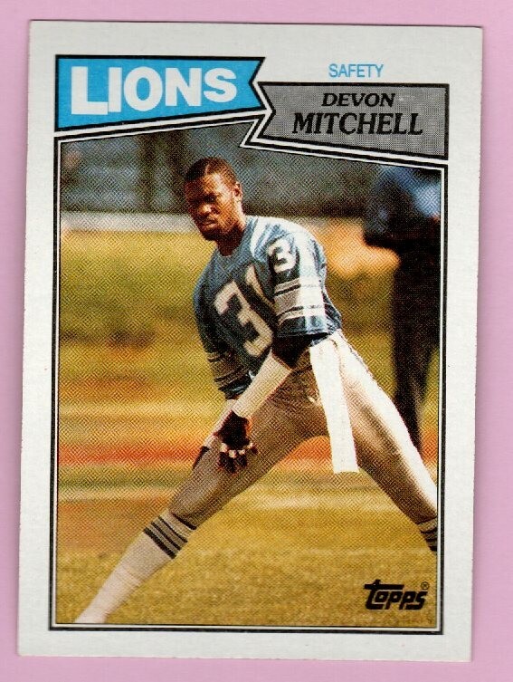 1987 Topps Football #327 Devon Mitchell Detroit Lions Safety