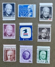 US Stamps Scott 1393 to 1400 single set of 9 Regular Issues M/NH Fresh set