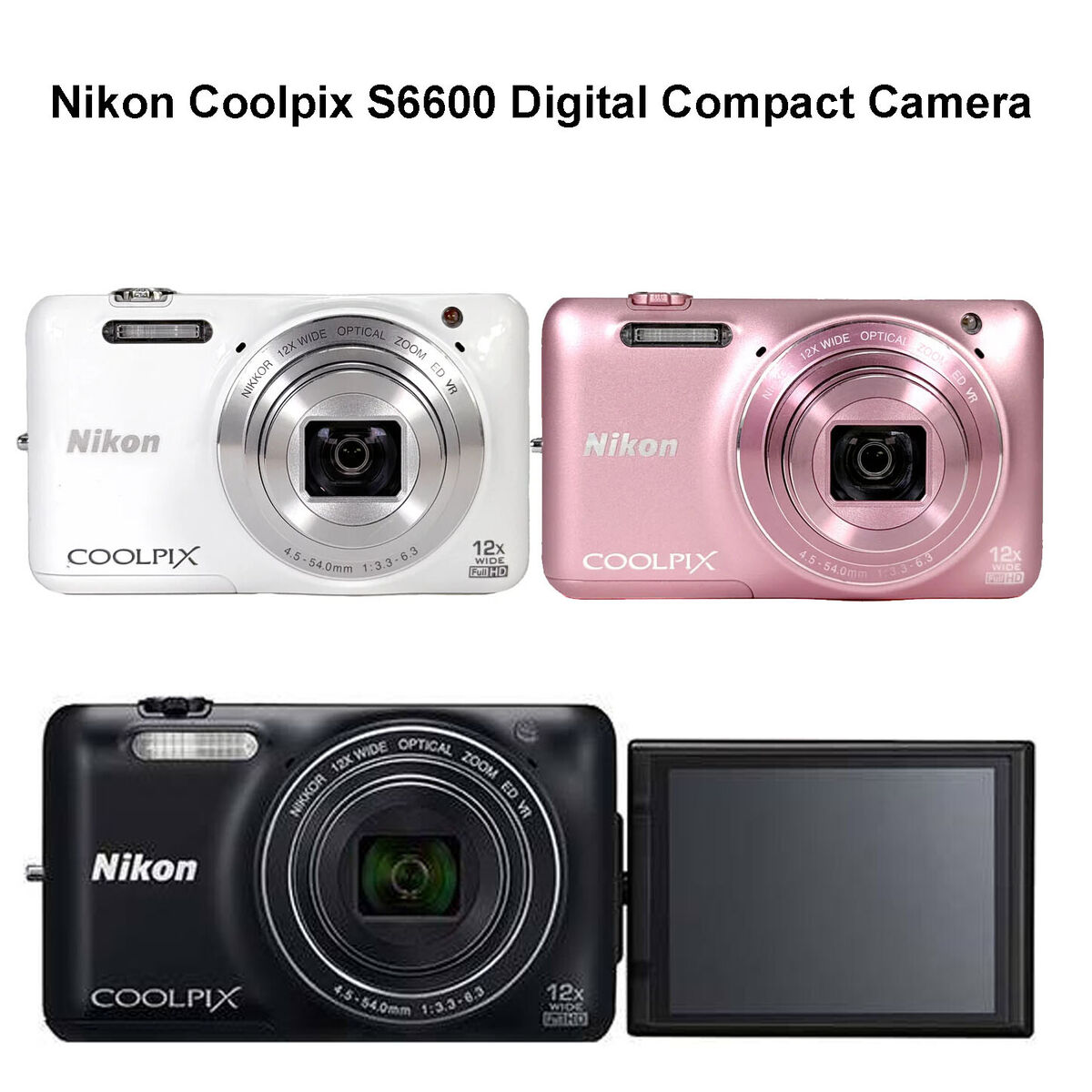 Nikon COOLPIX S6600 16MP 12 x Zoom Compact Digital Camera Nikon COOLPIX S6600 16MP 12 x Zoom Compact Digital Camera