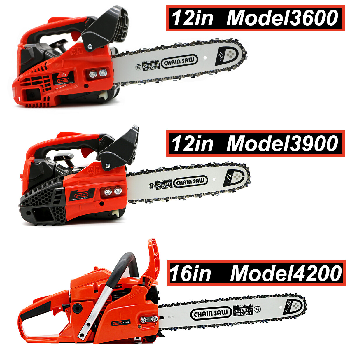 12'' Top Handle Chainsaw 25.4CC 2-Stroke Gasoline Powered