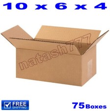 75 - 10x6x4 Cardboard Boxes 32-ECT Mailing Packing Shipping Corrugated Carton