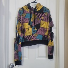 Disney Nightmare Before Christmas Sally Lace-Up Arm Hoodie Sweatshirt Womens XL