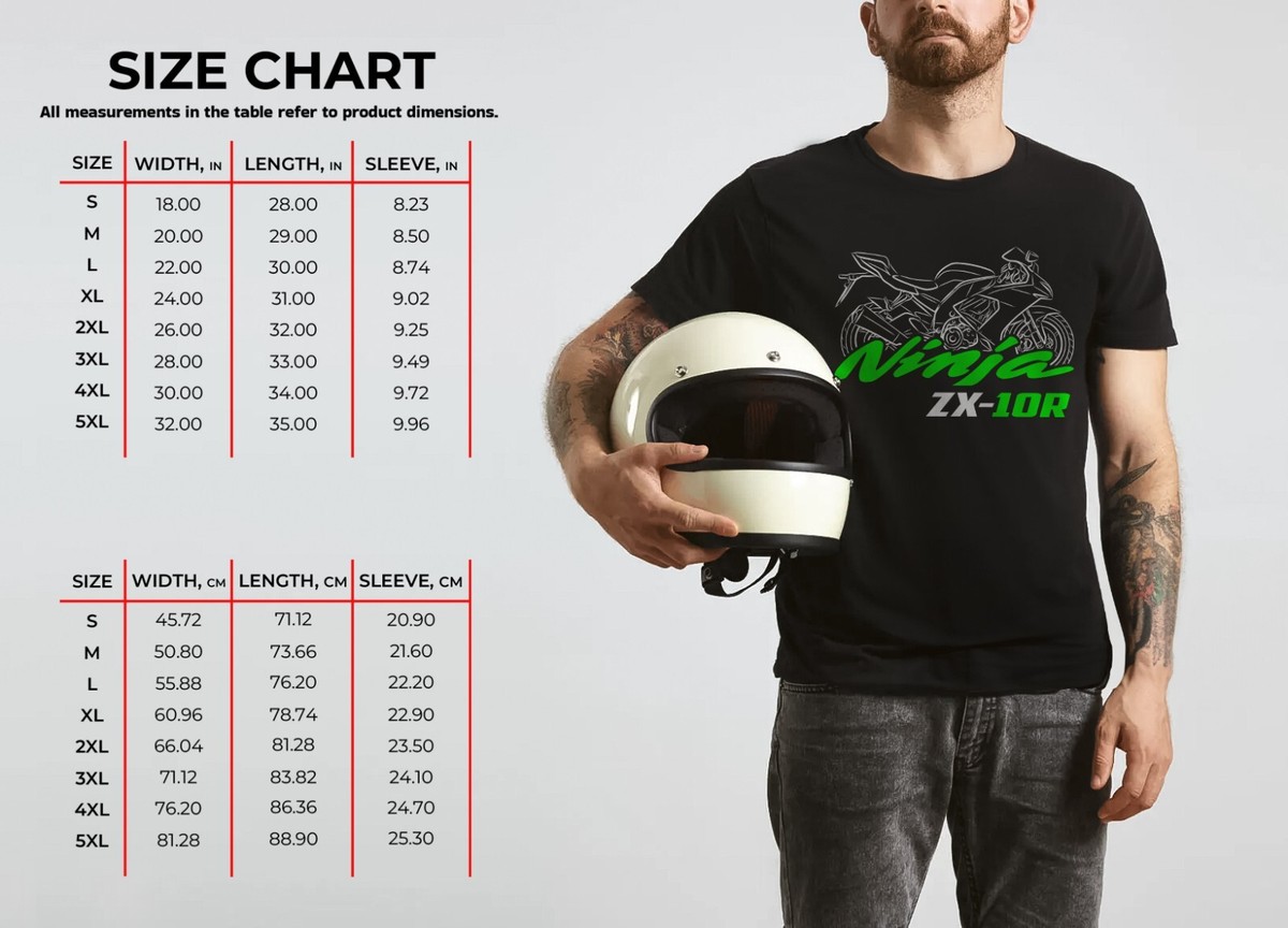 Kawasaki Ninja ZX-10R 2004-2025 - Motorcycle T-Shirt for Riders | eBay