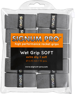 SIGNUM PRO Wet Grip Soft OVERGRIP ( 10er Pack ) grau