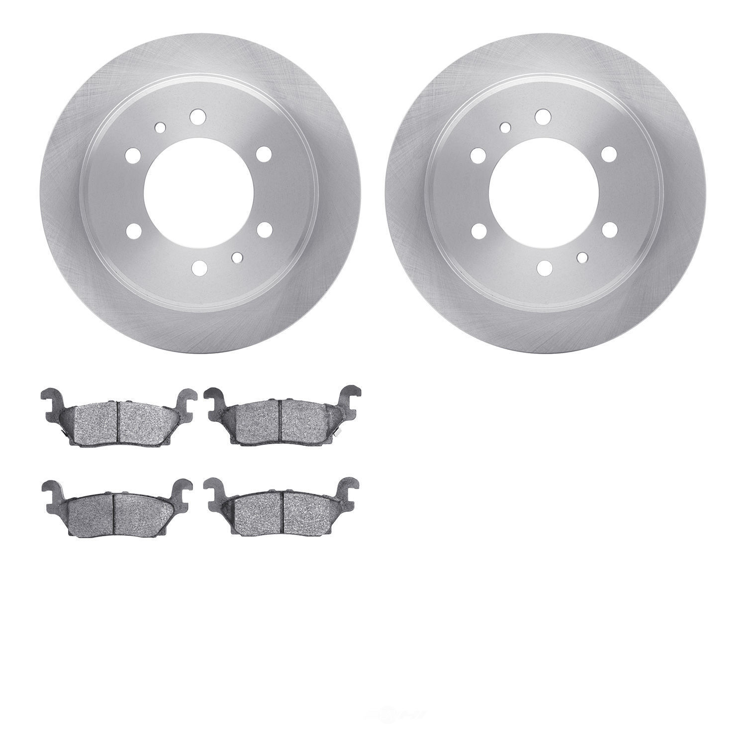 Disc Brake KitRotors with 5000 Advanced Brake Pads DFC 650293006 for