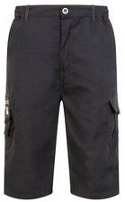 Mens 3/4 Long Length Shorts Elasticated Waist Cargo Combat Three Quarter M-2XL