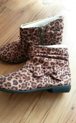 H&M Winter Stiefel/Boots gr.33 Mädchen Leopard look Muster Schuhe Neu**