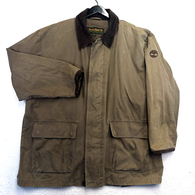 Vintage Timberland Weather Gear Chore Jacket Adult XL Brown Field