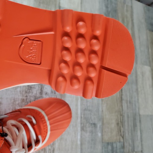 Sorel Caribou Royal WP Womens Combat Boots Sz 8.5 Orange Maid Calf Waterproof - Picture 8 of 12
