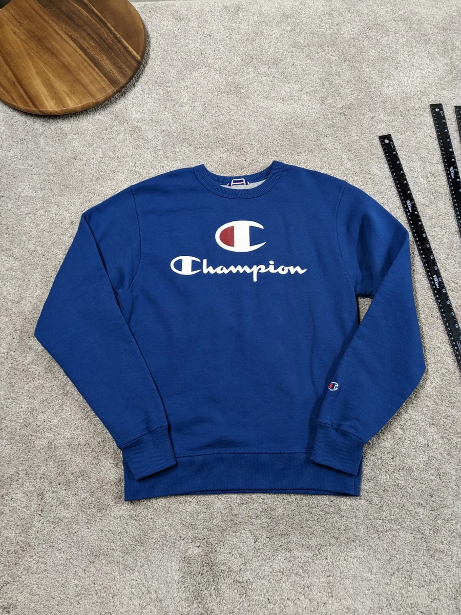 Champion Mens S Crew Neck Sweatshirt Authentic Athletic Apparel Soft Blue  Logo | eBay