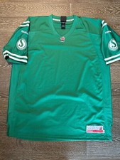 Reebok Saskatchewan Roughriders CFL Jersey mens size 2XL stitched logo GREEN
