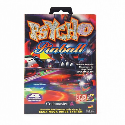 Jeu MEGADRIVE : Psycho Pinball – Version PAL, état Correct