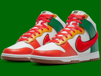 Nike Men's Dunk High Hi Retro Chenille Swoosh 7-Eleven Habanero Red DR8805-100