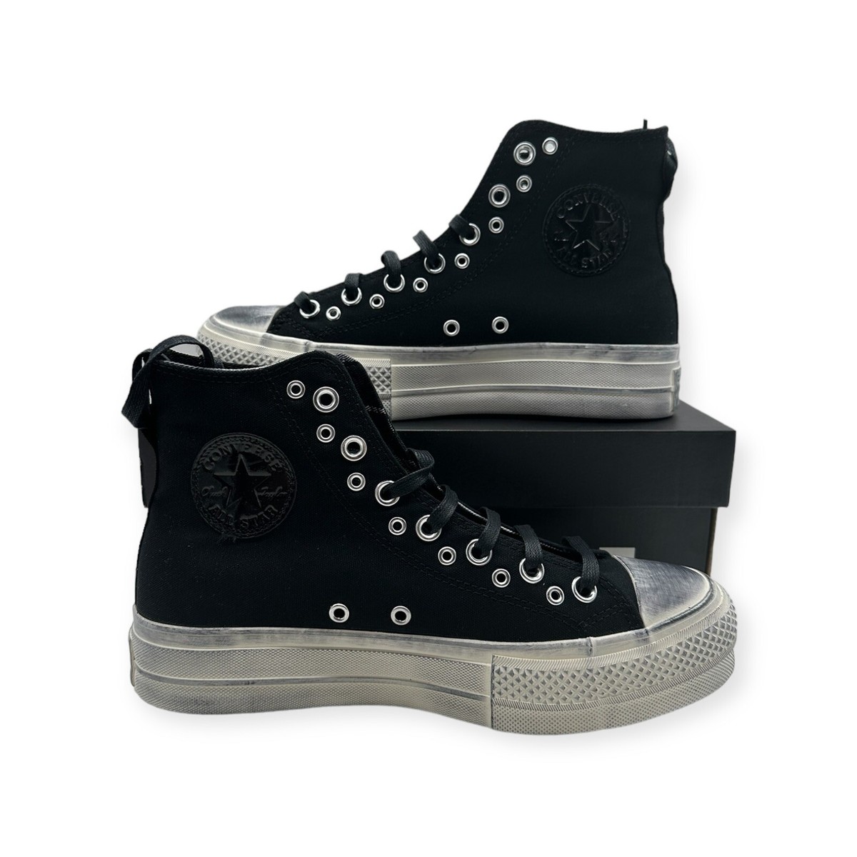 Converse Sneakers Black Chuck Taylor All Star Lift Hi Platform Punk Women's 