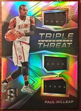 2016-17 Spectra Paul Millsap Triple Threat Materials Jersey Refractor /149 RARE!