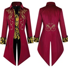 Casaco Masculino Medieval Steampunk - Estilo Gótico Vitoriano Em Veludo