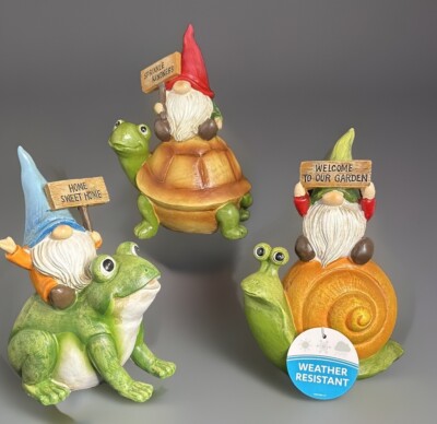 Garden 8 gnome weather-resistant frog Snail Turtle Statue Price For1