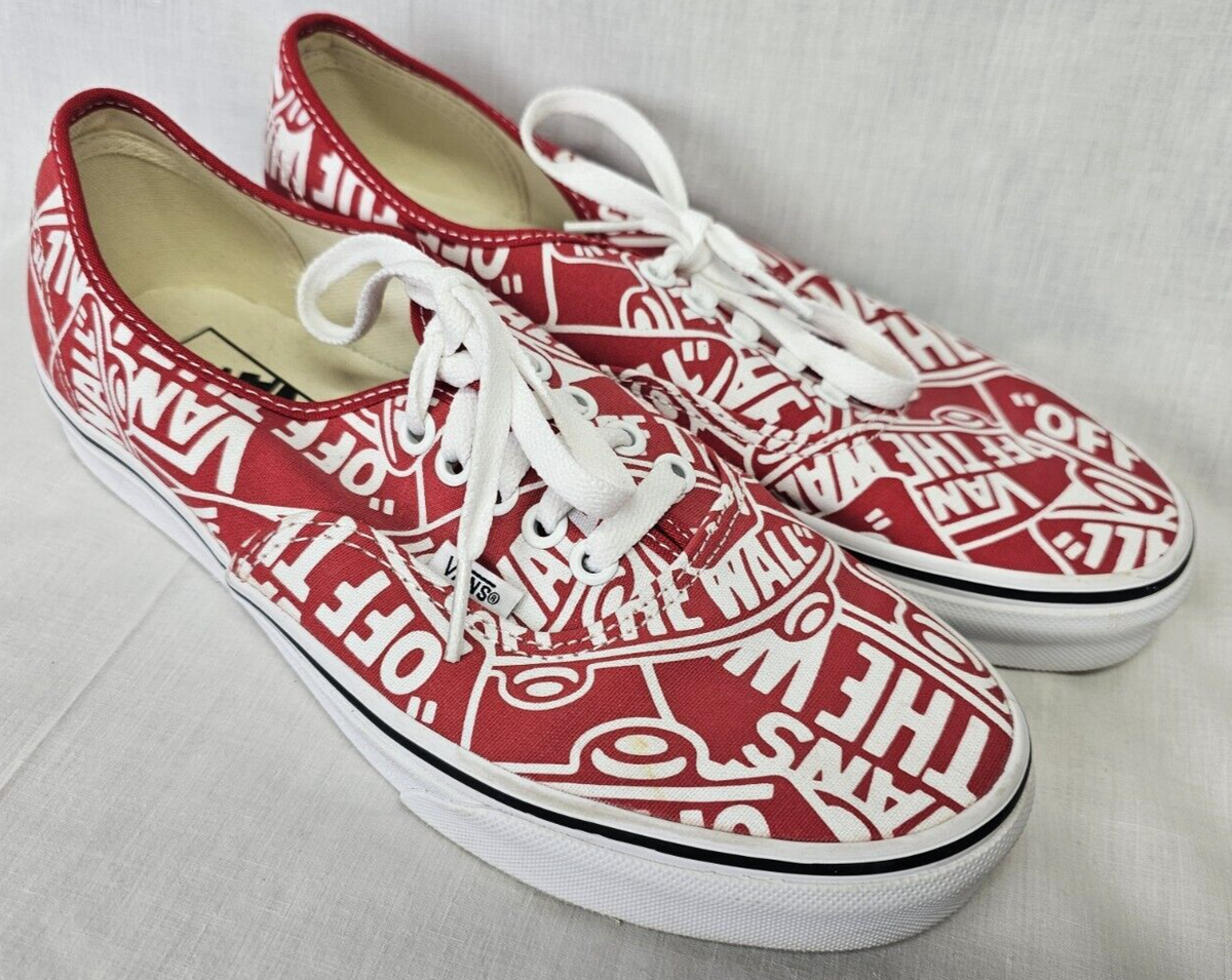 Vans Shoes Men's 7.5 Off The Wall Logo All Over Print Skate