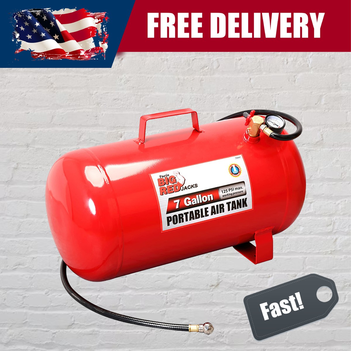 BIG RED Torin Portable Horizontal Air Tank with 36