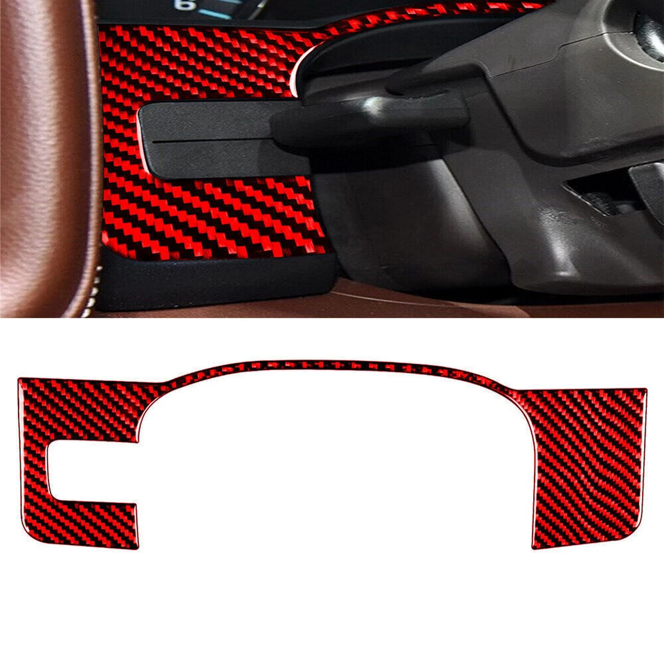 72Pcs Red Carbon Fiber Interior Full Cover For Chevrolet Silverado 1500 2014-18 — 第 4/4 张图片
