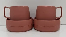Dinex Mauve Color Classic Insulated Stackable 8oz Mugs & Bowls *NEW*