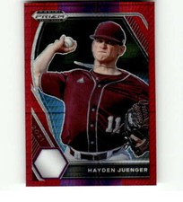 2021 Panini Prizm Draft Picks Red Prizm #182 Hayden Juenger RC Rookie
