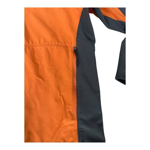 The North Face Fall Jacket Mens Size L Orange Gray Zip Up Pockets Mock Neck FLAW - Picture 6 of 16