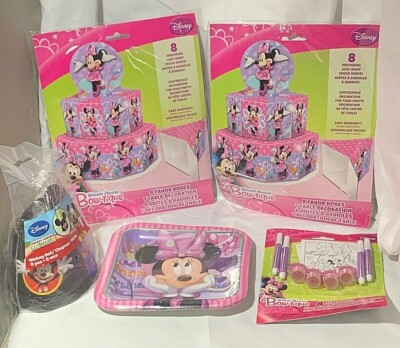 Lot Disney Minnie Mouse Bow Tique Mickey Mouse Party Favors Decorations Boxes Ebay