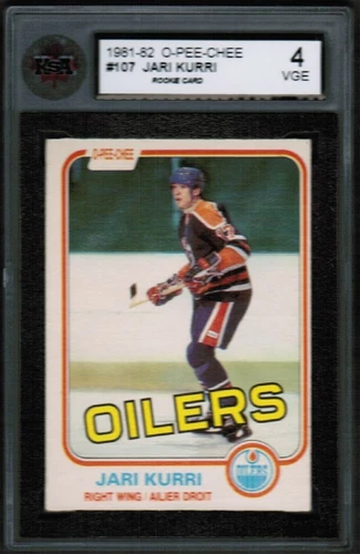 1981 82 OPC O-Pee-Chee #107 Jari Kurri Rc Rookie KSA 4 VGE