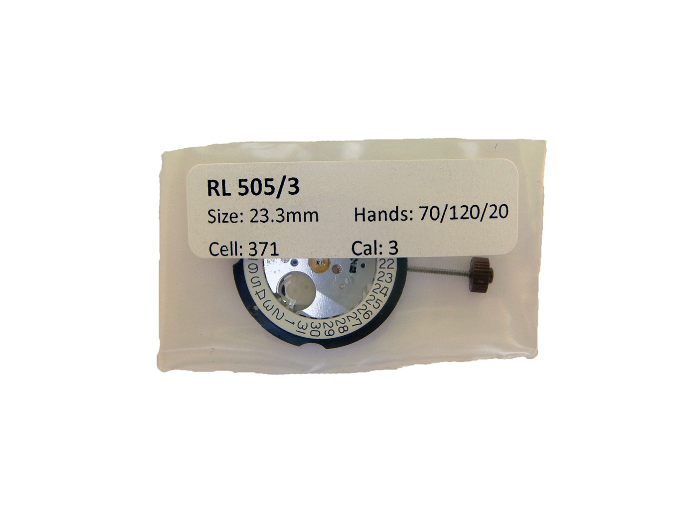 Ronda 505 Watch Movement Date @ 3 O'Clock