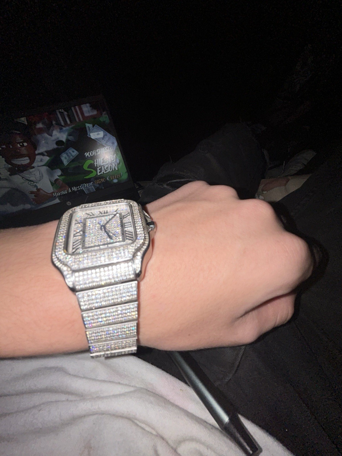 Moissanite Bustdown Rectangle Custom Pendant - image 2