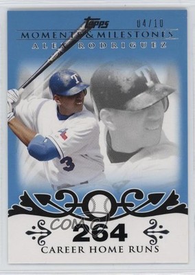 2008 Topps Moments & Milestones Blue 4/10 Alex Rodriguez #1 17vi